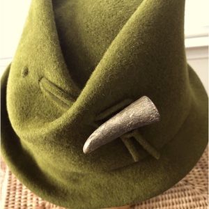 Diana Francis Studio Custom Olive Green Hat. Designed & Hand Stitched by Diana.